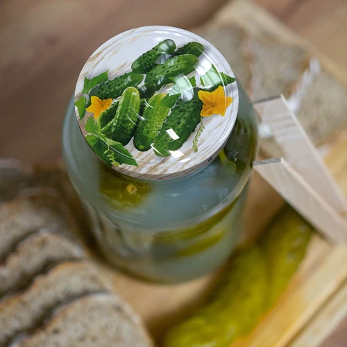 Burk 1,5 L, fi 82/6 med färgat lock + tång - 5