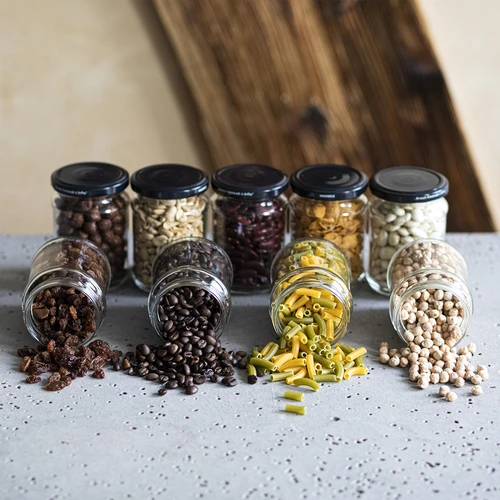 Burk 250 ml fi 66/4 svart lock - 6 st. - 5