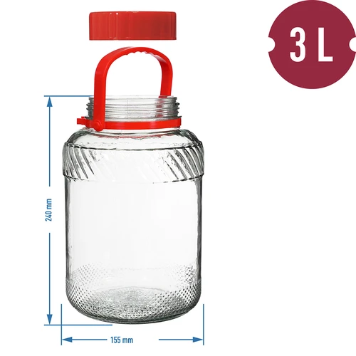 Burk 3 L med plastlock - 6