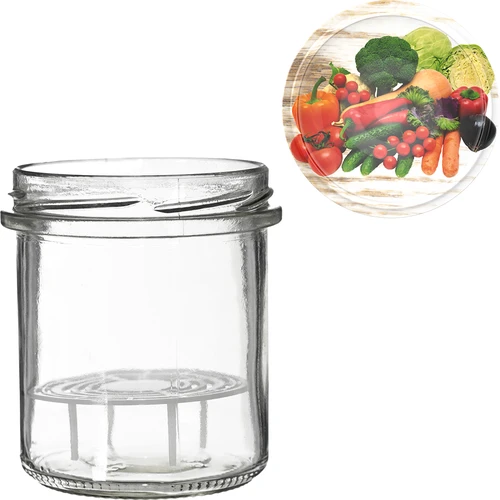 Burk 350 ml med lock och press - 6 st. - 8