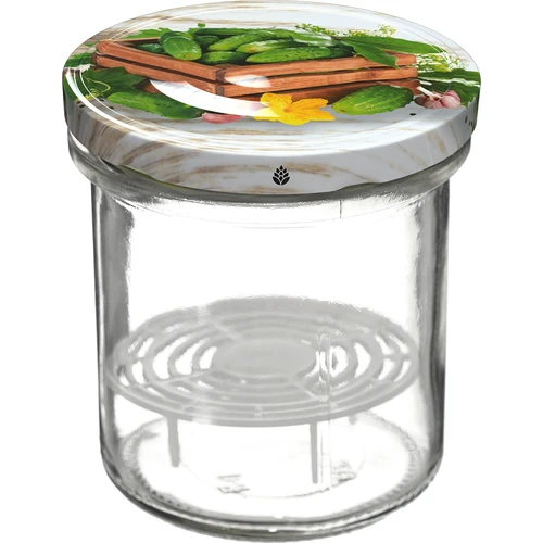 Burk 350 ml med lock och press - 6 st. - 3