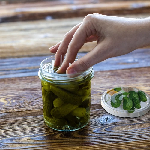 Burk 350 ml med lock och press - 6 st. - 11