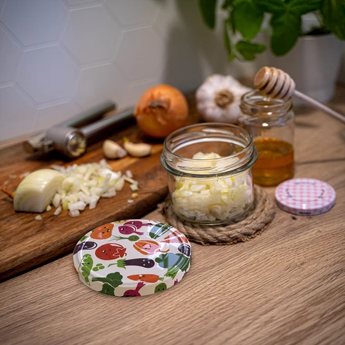 Burk TO 235 ml med färgglatt lock fi82 - 6 st. - 14