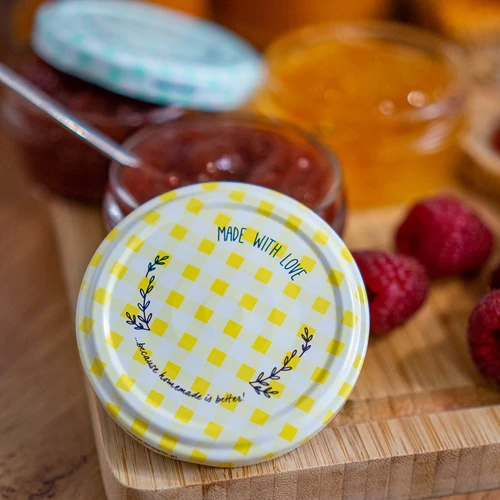 Burk TO 65 ml med färgglatt lock fi66 - 6 st. - 10