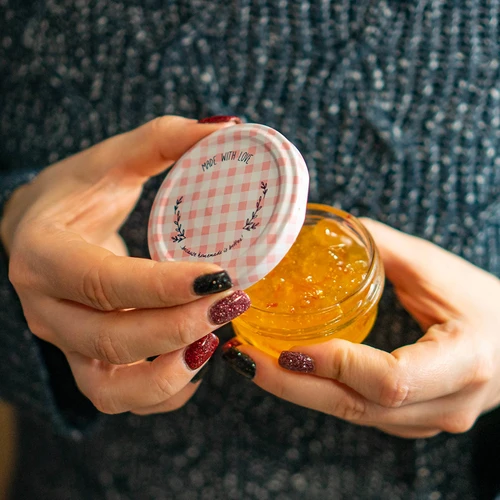 Burk TO 65 ml med färgglatt lock fi66 - 6 st. - 9