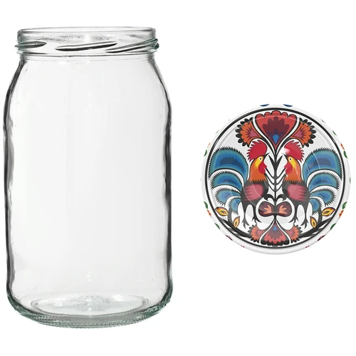 Burk TO 900 ml med färgat lock fi82/6 - 6 st. - 9