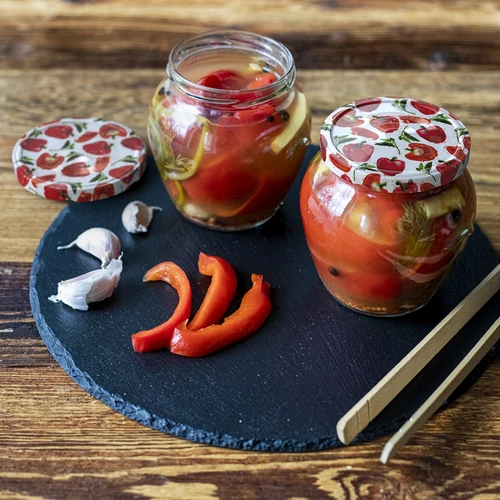 Burk TO Amfora 580 ml med färgglatt lock fi82/6-6st. - 17