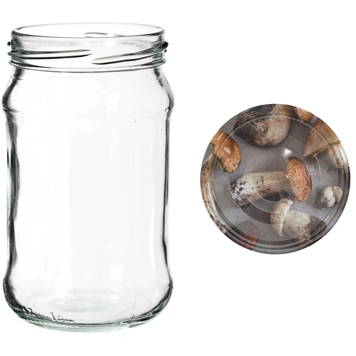 Burkar 300 ml med färgglatt lock fi 66 - 6 st. - 5