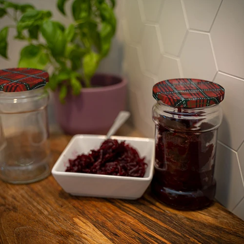 Burkar 300 ml med färgglatt lock fi 66 - 6 st. - 17