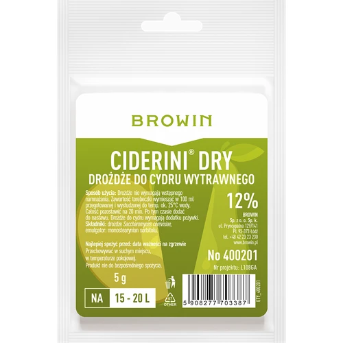 Ciderjäst Ciderini Dry, 5 g