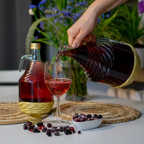 Dama 2L i flätad korg, med skruvlock - 5