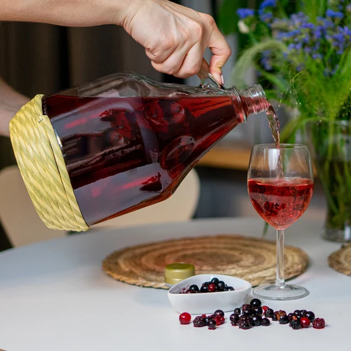 Dama karaff 3 l med flätning, med skruvlock - 5