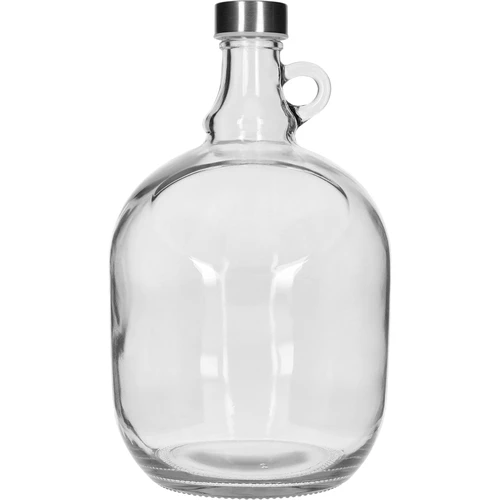 Damejeanne 3 L, med metallock fi 43 mm och handtag