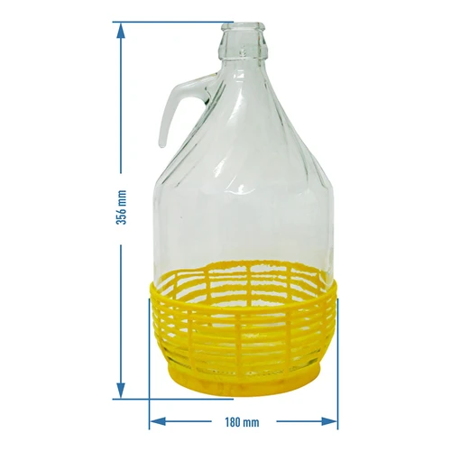 Damejeanne 5 L med glasgrepp - 2