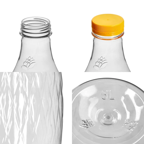 Damejeanne Dama 5 L PET, med skruvkork och korg - 3