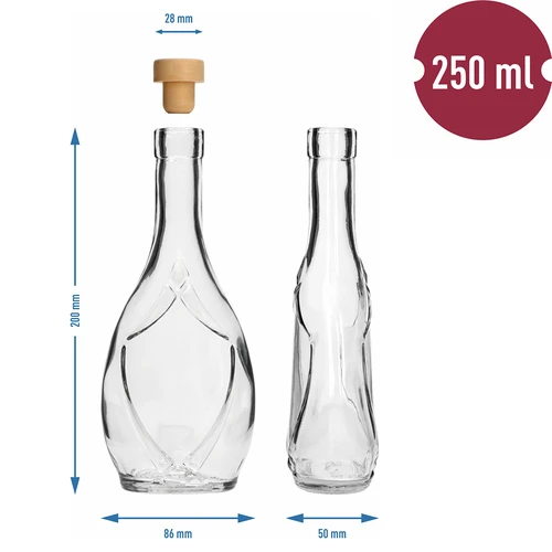 Dekorativ flaska ICONA 250 ml, med T‑kork, 1 st. - 5