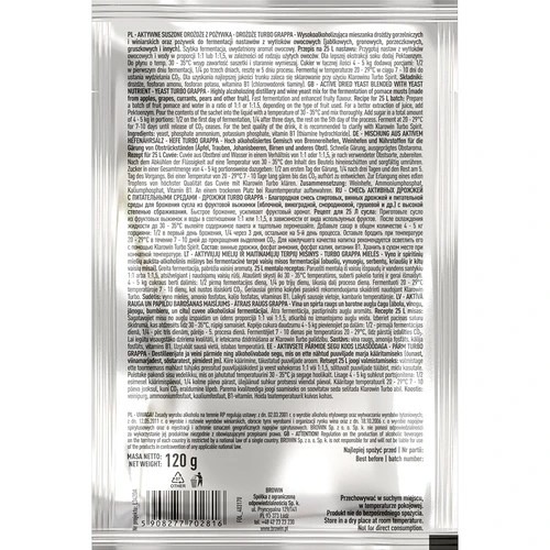 Destillerijäst Turbo Grappa 7-10 dagar - 3