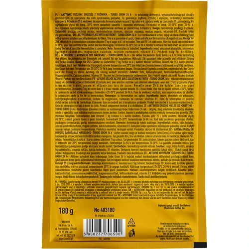 Destillerijäst Turbo Grom 24h - 2