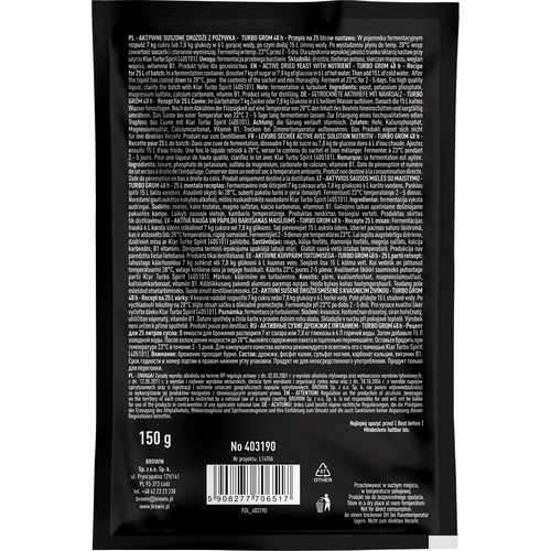 Destillerijäst Turbo Grom 48h - 2