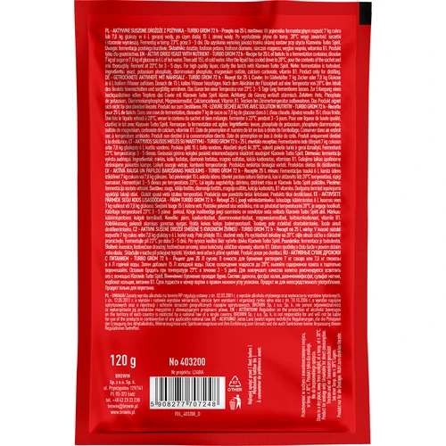 Destillerijäst Turbo Grom 72h - 2