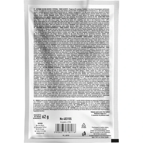 Destillerijäst Turbo Slivovitz - 2