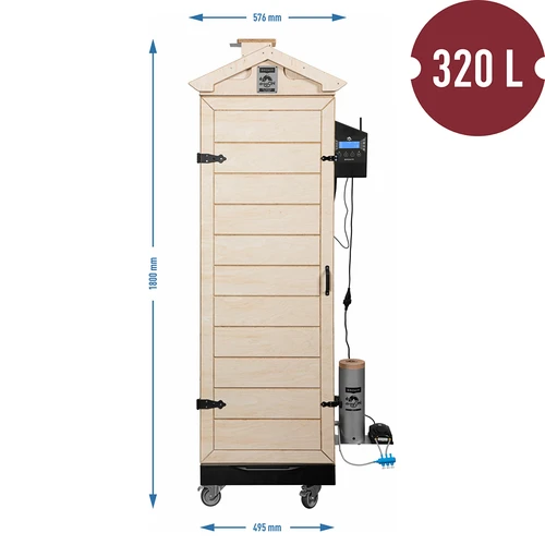 dragON PLYWOOD NATURE rökskåp – ramlöst, modulärt, med Wi‑Fi‑styrning, 320L - 8