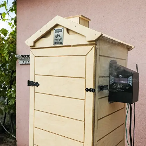 dragON PLYWOOD NATURE rökskåp – ramlöst, modulärt, med Wi‑Fi‑styrning, 320L - 9