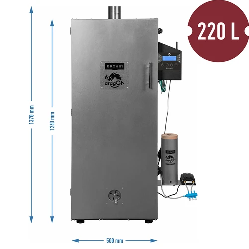 dragON rökskåp i stål 220 L, IQ – med Wi‑Fi-styrenhet - 9