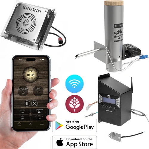 DragON-set för rökugn - IQ-moduler med Wi-Fi och JET 2 LONG rökgenerator med asklåda