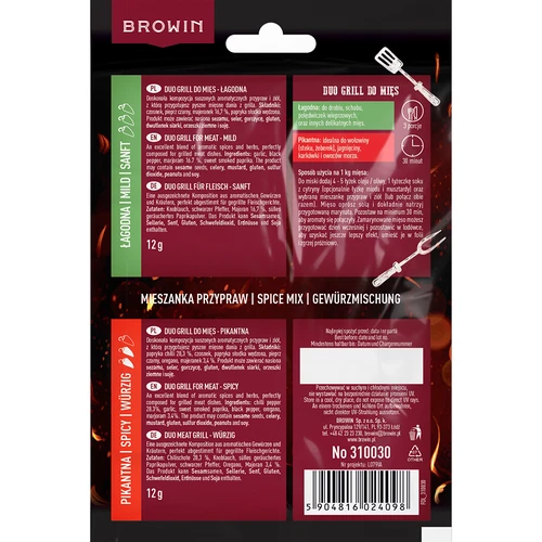 Duo Grill för kött, kryddblandning 2 i 1, 2 x 12 g - 2
