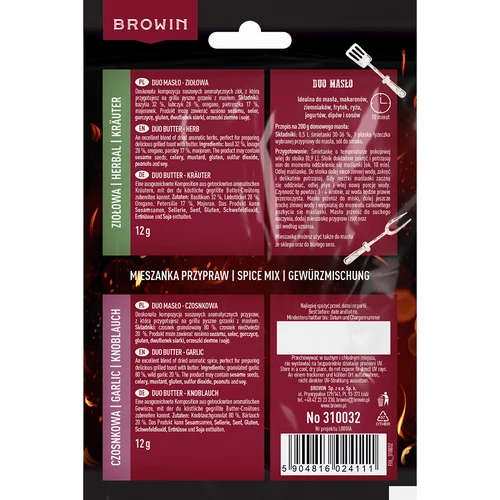 Duo Smör - vitlöks- och örtkrydda 2 i 1, 2 x 12g - 2