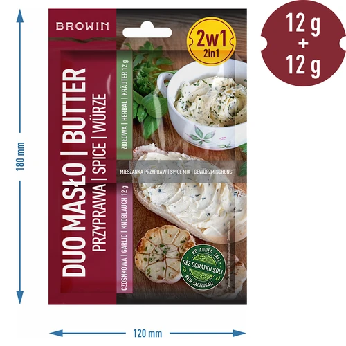 Duo Smör - vitlöks- och örtkrydda 2 i 1, 2 x 12g - 4