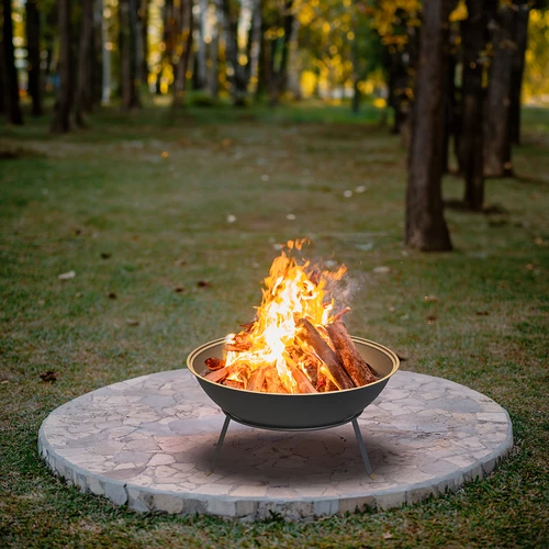 Eldfat för trädgården med grillgaller, Ø55 cm, runt, skålformad - 9