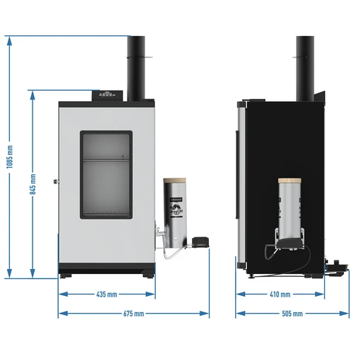 Elektrisk rök - dragON med rökgenerator, digital 65 L - 8