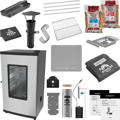 Elektriskt rökskåp – dragON med rökgenerator, digitalt, 65 L - 2