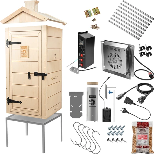 Elektriskt rökskåp dragON PLYWOOD NATURE 100E med elektrisk värmemodul och styrenhet - 2