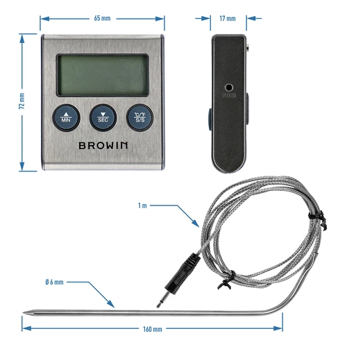 Elektronisk kökstermometer med sond (0°C till 250°C) - 9