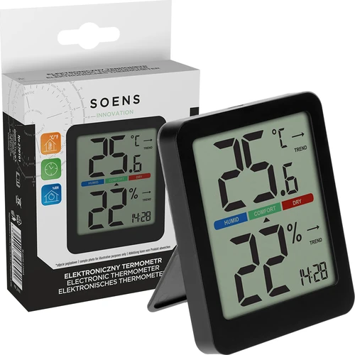 Elektronisk rumstermometer, svart - 8