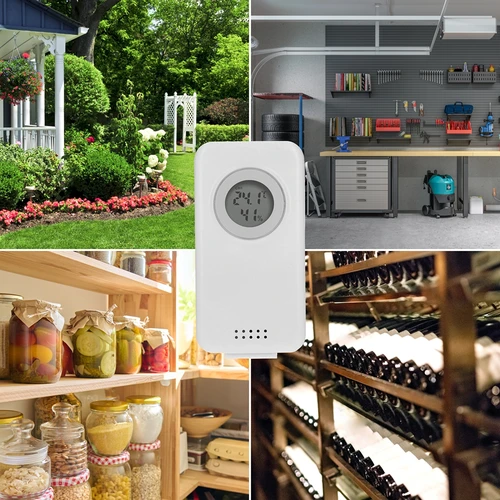 Elektronisk väderstation – trådlös, med sensor, svart - 10