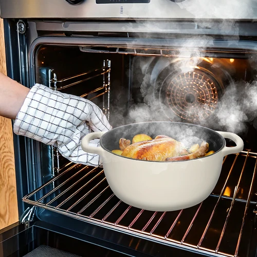 Emaljerad gjutjärnsgryta - ecru, 4 L - 8