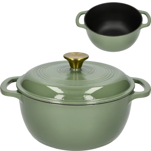 Emaljerad gjutjärnsgryta - salvia, 4L