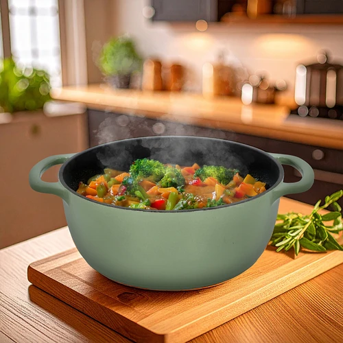 Emaljerad gjutjärnsgryta - salvia, 5,8L - 7