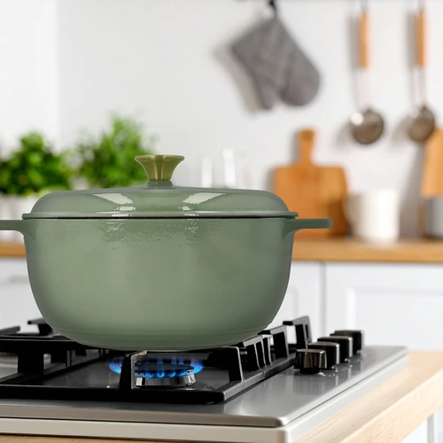 Emaljerad gjutjärnsgryta - salvia, 5,8L - 9