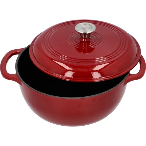 Emaljerad gjutjärnsgryta - vinröd, 5,8L - 2