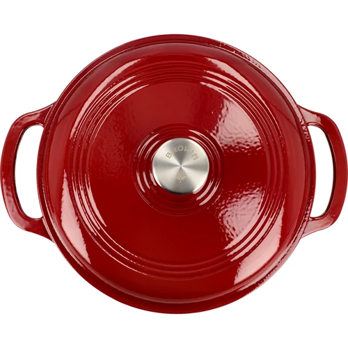 Emaljerad gjutjärnsgryta - vinröd, 5,8L - 3