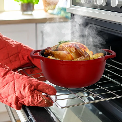 Emaljerad gjutjärnsgryta - vinröd, 5,8L - 8