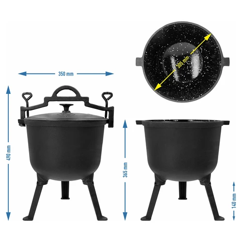Emaljerad gryta, 10l, gjutjärn - 5