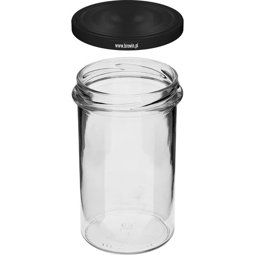 Enkel burk 545ml (fi 82) - med svart lock, 6 st. - 4