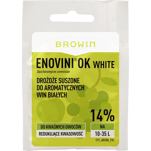 Enovini® OK WHITE - vinjäst som sänker syrahalten 7 g