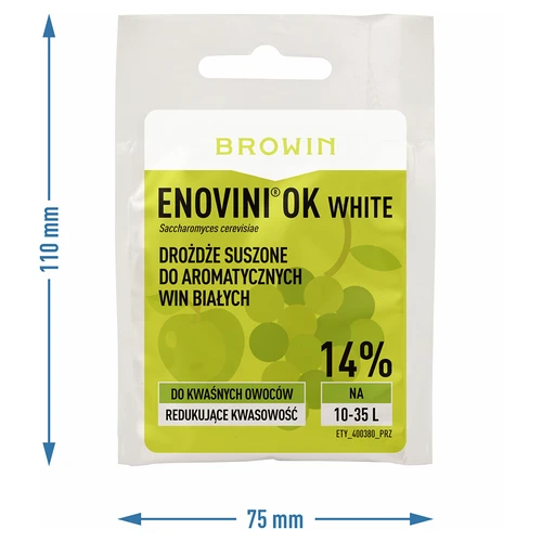 Enovini® OK WHITE - vinjäst som sänker syrahalten 7 g - 5